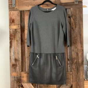 Per Se by Carlisle Grey and Black Leather Tunic